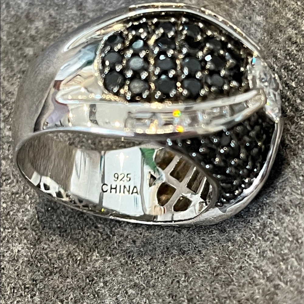 🌻3/$15 Silverplated CZ Studded Ring-10.75 - Picture 9 of 9